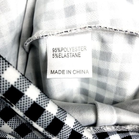 Princess Polly Iggy Black White Gingham High-Rise Pants - Picture 7 of 7